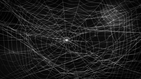 NatureBackgroundWithLayeredWeb Stock Illustration