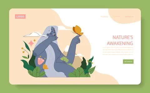 Nature's Awakening concept. 스톡 일러스트