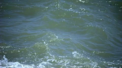 Nature's force on display: slow-motion recording of tumultuous sea waves an.. Stock Footage 250616327