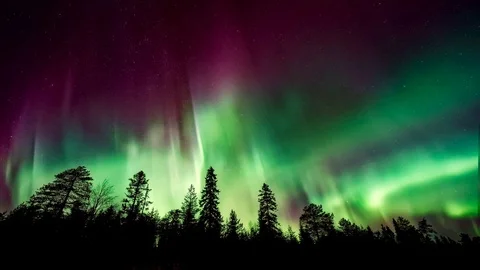 Natures light show Video stock 87490472