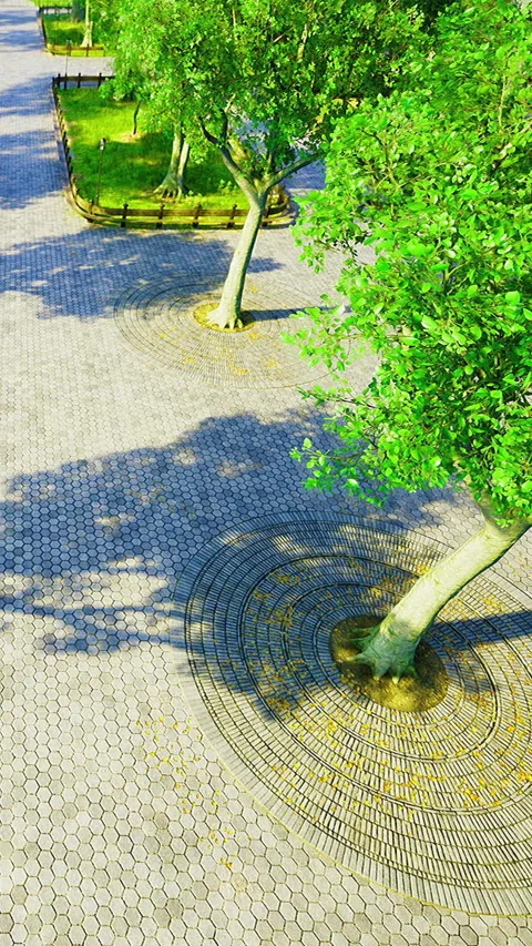 Natures patterns weave through tranquil pathways under the sun Stock Footage 334242154