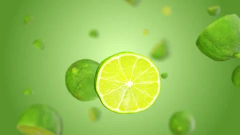 Nature's Refreshment: The Dance of Limes in a Green Oasis Stock Footage 282813626