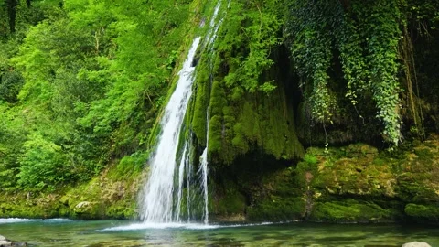 Nature'S Serenity And Environmental Conservation, waterfall, forest Vidéo 334669149