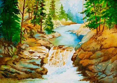 Nature's serenity Stock Illustration
