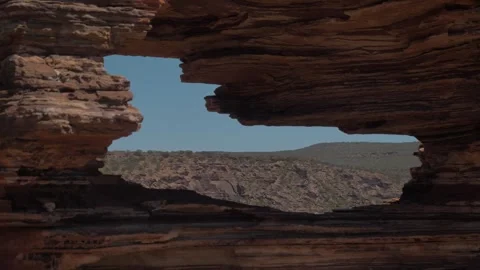Nature’s Window Rock Formation Stock Footage 316002832