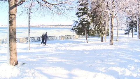 Nature.winter.quay Video stock 85322891