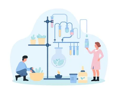Naturopathy, natural alternative and complementary supplement therapy by tiny Stock Illustration