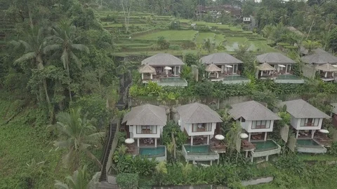 Natya Resort Villas, Ubud, Bali, Indonesia Stock Footage