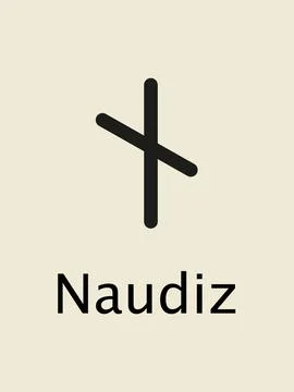 Naudiz Rune Stock Illustration