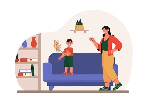 Naughty boy vector concept Illustrazione stock