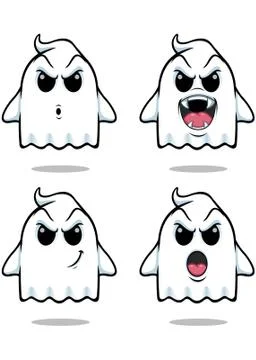 Naughty ghost - set 2 Illustrazione stock