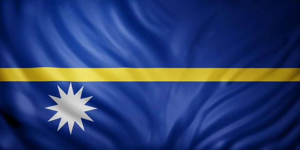 Nauru 3d flag Stock-Illustration