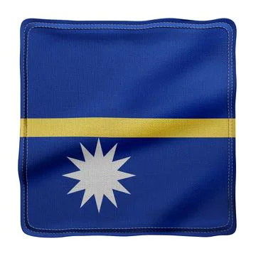 Nauru 3d flag Stock Illustration