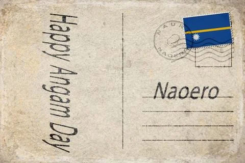 Nauru Angam Day Population Background Stock Illustration