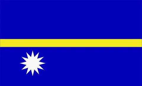 Nauru Flag Design Stock Illustration
