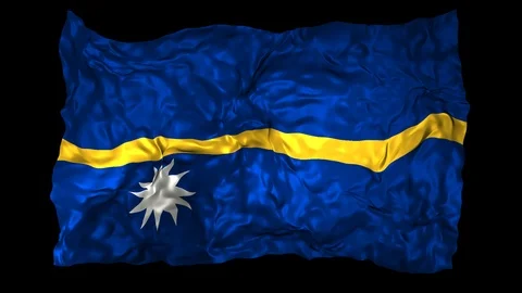 Nauru flag Stock Footage 110824764