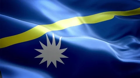 Nauru Flag Stock Footage 116390294