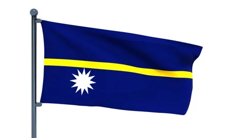 Nauru Flag Stock Footage 150203060