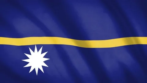 Nauru Flag  Stock Footage 188149445