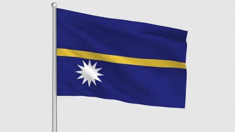 Nauru Flag Stock Footage 225335316