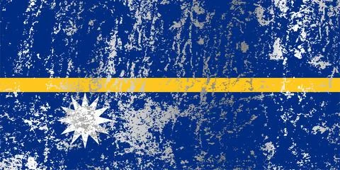 Nauru flag with grunge effect. Illustrazione stock