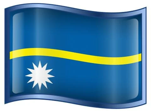 Nauru flag icon. Stockillustratie
