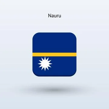 Nauru flag icon 스톡 일러스트