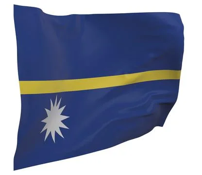 Nauru flag isolated Stock Illustration