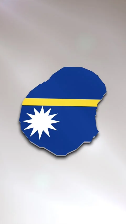 Nauru Flag on Map Stock Footage 278174041