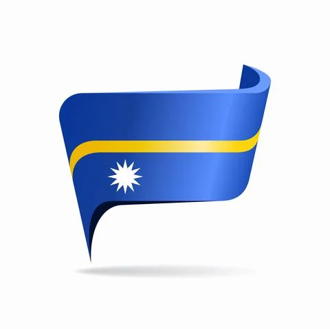 Nauru flag map pointer layout. Vector illustration. 库存插图