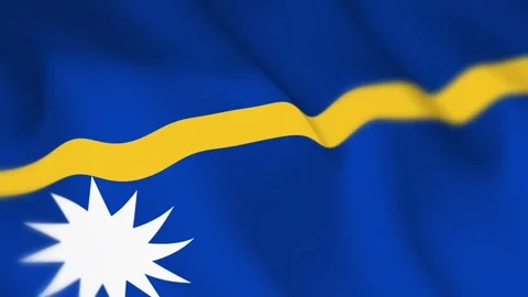 Nauru Flag Seamless Loop 4k 60fps Animation Stock Footage 340342313