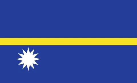 Nauru flag. Simple vector. National flag of Nauru Stock Illustration