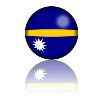 Nauru Flag Sphere 3D Rendering Stock Illustration