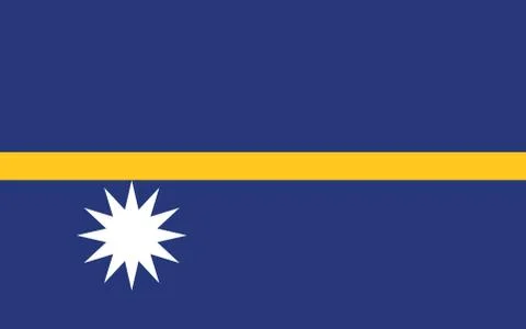 Nauru flag vector graphic. Rectangle Nauruan flag illustration. Nauru country Stock-Illustration