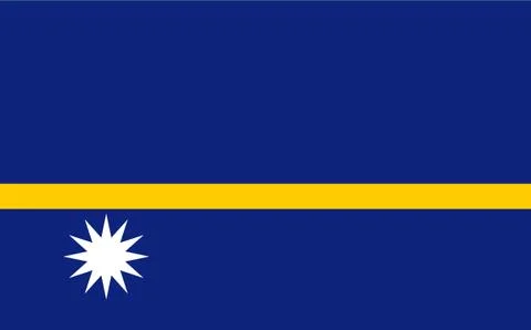 Nauru flag vector illustration isolated. イラスト素材
