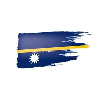Nauru flag, vector illustration on a white background. Stock Illustration