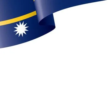 Nauru flag, vector illustration on a white background Stock Illustration