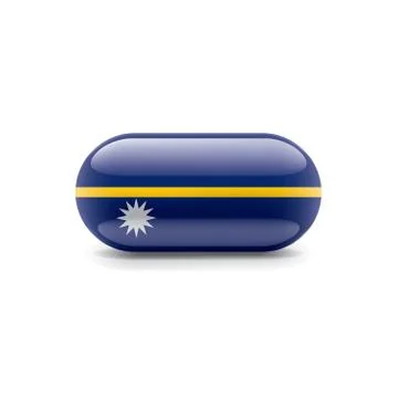 Nauru flag, vector illustration on a white background Stock Illustration
