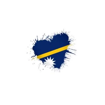 Nauru flag, vector illustration on a white background Stock Illustration