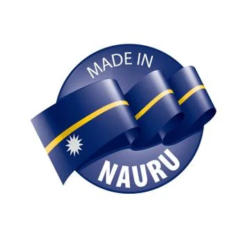 Nauru flag, vector illustration on a white background Stock Illustration