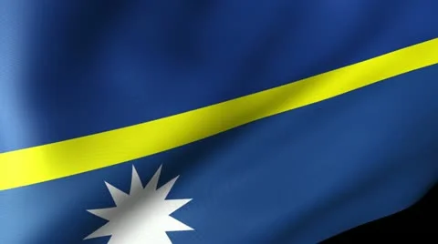 Nauru Flag Waving Video stock 12229820
