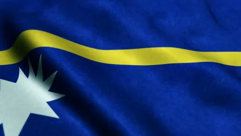 Nauru Flag Waving - Seamless Looping Stock Footage 229821334
