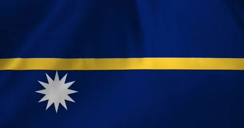 Nauru flag waving with the wind background loop video animation Video stock 327173055