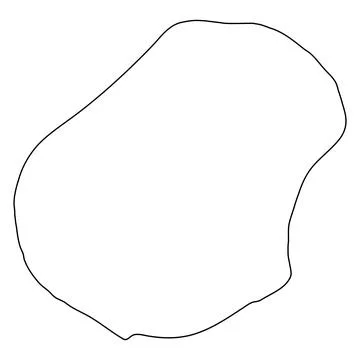 Nauru island outline vector map shape for global geographic design Stock Illustration