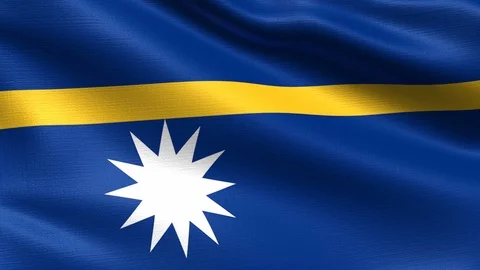 Nauru Looping Flag 4K Stock Footage 108060937