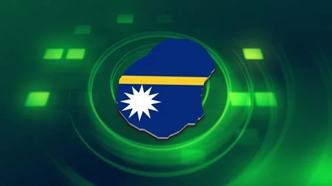 Nauru Map and Flag Background 스톡 동영상 344029197