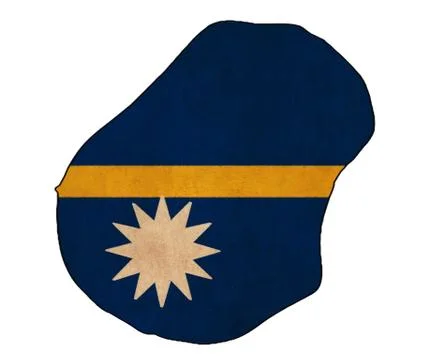 Nauru map on nauru flag drawing ,grunge and retro flag series Stock Illustration