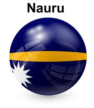 Nauru official state flag Stock Illustration