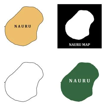 Nauru region map design Stock Illustration