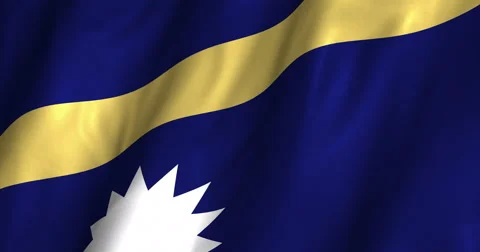 Nauru waving flag 4K Stock Footage 51397754